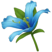 flor azul sticker