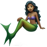 mermaid sitting on a rock sticker