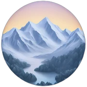 snowy mountains sticker