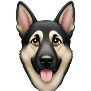 silver and black German shepherd sticker