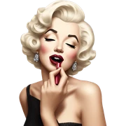 Marilyn Monroe putting on lipstick  sticker
