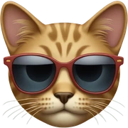 Cat with sunglasses sticker