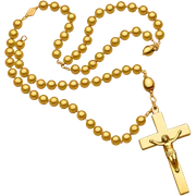 Gold Catholic Prayer Beads sticker