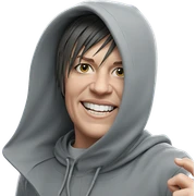 smiling boy in hoodie sticker