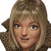 blonde girl in leopard print sticker