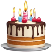 Cake with candle number fourty sticker