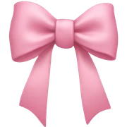 light pink bow on light pink bow sticker