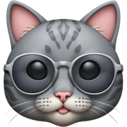 Cat with sunglasses sticker
