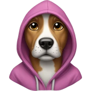 dog wearing a hoodie  sticker