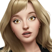 blonde girl portrait with piercings sticker