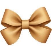 tan bow  sticker