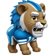 Detroit lion football sticker