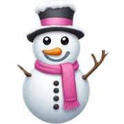 pink snowman sticker