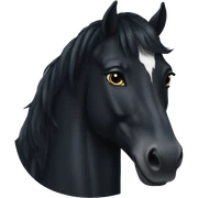 Black horse sticker