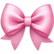 light pink ribbon bow sticker