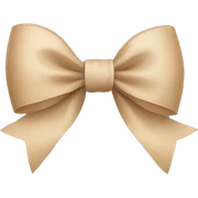 beige bow sticker