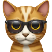 Cat with sunglasses sticker