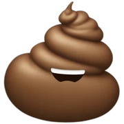 Poop taking a poop sticker