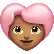 baby pink heart sticker