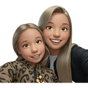 smiling girls with jewelry sticker