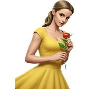 girl in yellow dress indoors sticker