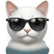 Cat with sunglasses sticker