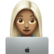 Adolescente en su laptop Apple blanco sticker