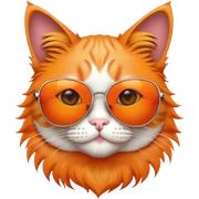Cat with sunglasses sticker