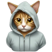 Cat wearing hoodie  sticker