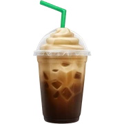 Starbuck ice coffee with ice cubes sticker