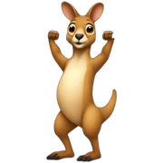 kangaroo lifting weights sticker