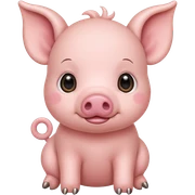 Cute baby pig sticker