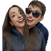 smiling girl with sunglasses sticker