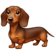 brown dachshund sticker