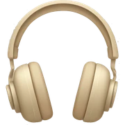 beige headphones with beige bows sticker