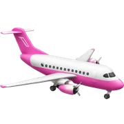 pink plane sticker