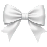 White bow sticker