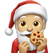 santa eating cookies sticker