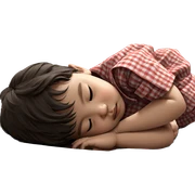 peaceful sleeping girl portrait sticker