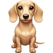 cream dachshund with brown eyes sticker