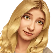 smiling blonde girl portrait sticker