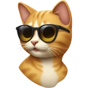 Cat with sunglasses sticker