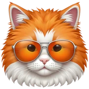 Cat with sunglasses sticker
