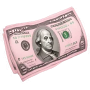 Pink money  sticker