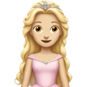 Blonde girl as a princess sticker