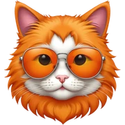 Cat with sunglasses sticker