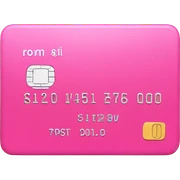 Pink credit card sticker