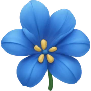 Blue flower sticker