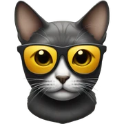 Cat with sunglasses sticker