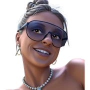 portrait of girl with jewelry sticker
